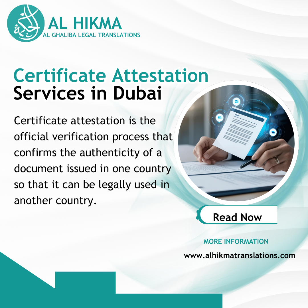 how to get certificate attestation in Dubai